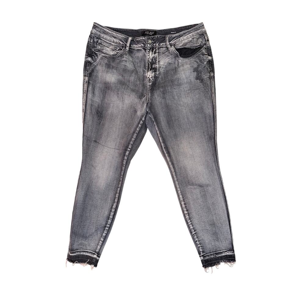 Judy blue faded gray wash denim skinny distressed jeans plus size 20W casual